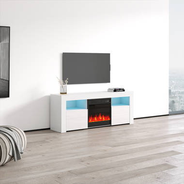 Alcott Hill Gaither TV Stand for TVs up to 65 with Electric Fireplace Included Reviews Wayfair